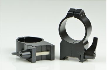Image of Warne Maxima Steel Rings, 30mm, Weaver/Picatinny, QD, Extra High - Matte 216LM