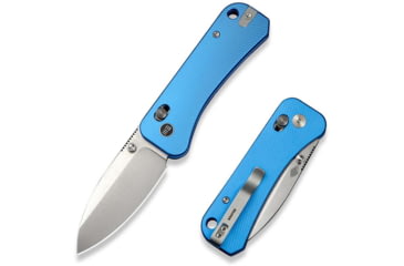 Image of We Knife Co Ltd Weknife Banter 2 Thumb Stud &amp; Crossbar Lock Knife Blue Aluminum Handle - WE23075-1