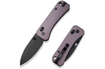 Image of We Knife Co Ltd Weknife Banter 2 Thumb Stud &amp; Crossbar Lock Knife Purple Aluminum Handle - WE23075-2