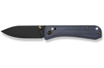 Image of We Knife Co Ltd Weknife Bougie Banter Thumb Stud &amp; Crossbar Lock Knife Upscale Art Deco Styling On Blue Titanium Handle 2.91inch Black Stonewashed Cpm S45vn Blade We24009-1 - WE24009-1