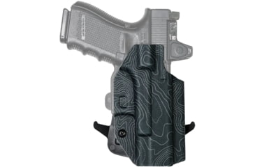 Image of We the People Holsters Kydex IWB Holster, S&amp;W M&amp;P Shield Plus 9/40/30SC, Optic Cut, Right Hand, Topographic Gray, WTP-R18-1047-R