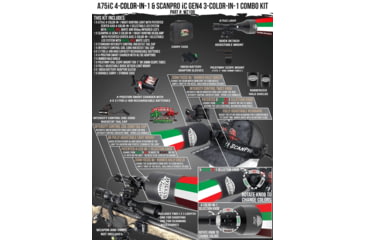 Image of Wicked Hunting Lights A75iC LED &amp; ScanPro iC LED 3-Color-In-1 GEN4 Combo Kit, Black, W2106