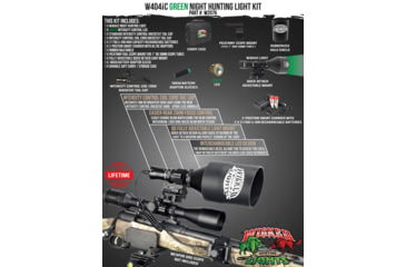 Image of Wicked Hunting Lights W404iC Night Hunting Light Kit, Green, W2076