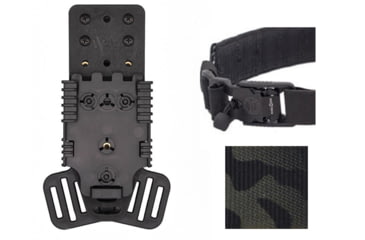 Image of Wilder Tactical Multi Holster Platform w/QLS Receiver / 1in Web Strap, V Buckle, Right, Multicam Black, MHPBKQLSMCB1VUABMC