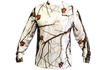 Image of Wildfowler Quick-Dry Long Sleeve Mens T-Shirt, Wildtree Snow, 2XL, QDLT-WTS-2X