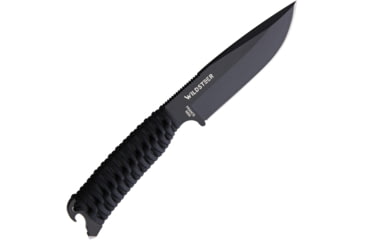 Image of Wildsteer Scarabe Tactical Fixed Blade Knife, 4.5 black coated Bohler N690 stainless blade, Black cord wrapped handle, SKA3113