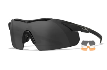 Image of Wiley X 3552 Vapor Comm Temples Smoke Gray/Clear/Light Rust Lens Polycarbonate