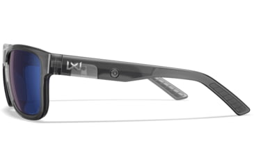 Image of Wiley X Active 6 Ovation Matte Sunglasses, Capture Polar Blue Mirror, Crystal Dark Grey Lens, AC6OFN19