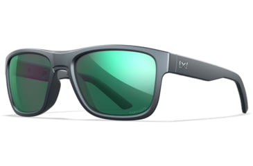 Image of Wiley X Active 6 Ovation Matte Sunglasses, Polar Green Mirror, Graphite Grey Lens, AC6OVN17