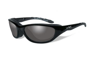 Image of Wiley X Airrage Bifocal Prescription Sunglasses, Gloss Black Frame, 696FBI