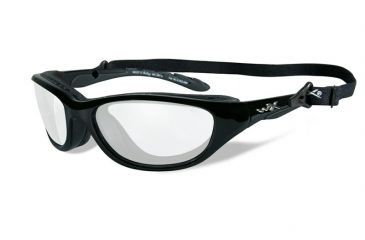 Image of Wiley X Airrage Progressive Prescription Sunglasses, Gloss Black Frame, 696FPR
