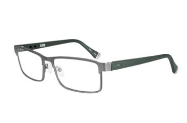 Image of Wiley X Axis Safety Glasses, Matte Dark Gunmetal/ Utility Green Frame, No Polarized Lens WSAXI01