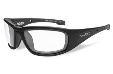 Image of Wiley X Boss Sunglasses-Matte Black Frame-Clear Lens CCBOS03