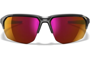 Image of Wiley X Changeable Series Jakl Captivate Non-Pol Sunglasses, Gloss Crystal Grey Frame, Red Mirror Lens, CHJKL06
