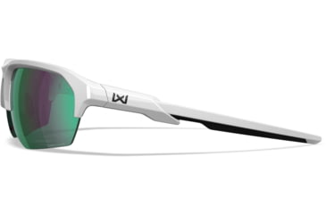 Image of Wiley X Changeable Series Jakl Captivate Non-Pol Sunglasses, Polished White Frame, Green Mirror Lens, CHJKL07