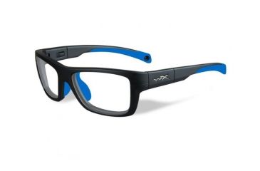 Image of Wiley X Crush Bifocal Prescription Sunglasses, Matte Grey / Blue Frame, YFCRS05BI