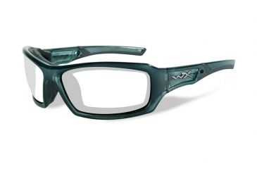 Image of Wiley X Echo Progressive Prescription Sunglasses, Smoke Steel Blue Frame, CCECH01FPR