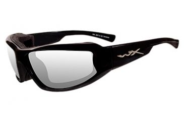Image of Wiley X Jake Sunglasses CCJAK03 - Black Frame, Clear Lenses
