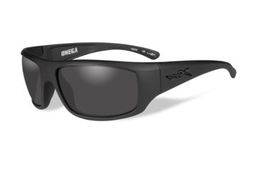 Image of Wiley X Omega Single Vision Prescription Sunglasses, Matte Black Frame, ACOME01SV