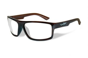 Image of Wiley X Peak Single Vision Prescription Sunglasses, Gloss Layered Tortoise Frame, ACPEA04FSV