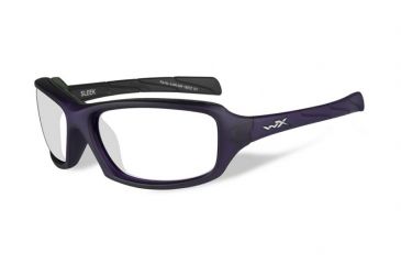Image of Wiley X Sleek Single Vision Prescription Sunglasses, Matte Violet Frame, CCSLE01FSV
