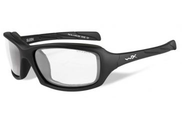 Image of Wiley X Sleek Sunglasses-Matte Black Frame-Clear Lens CCSLE03