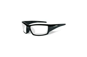 Image of Wiley X Tide Single Vision Prescription Sunglasses, Gloss Black Frame, CCTID09FSV