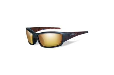 Image of Wiley X Tide Single Vision Prescription Sunglasses, Matte Hickory Brown Frame, CCTID04SV
