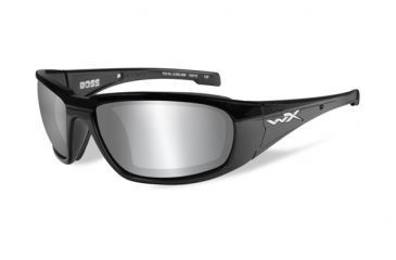 Image of Wiley X WX Boss Bifocal Prescription Sunglasses, Gloss Black Frame, CCBOS01FBI