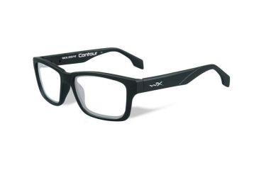 Image of Wiley X WX Contour Single Vision Prescription Eyeglasses, Matte Black Frame, WSCON01SV