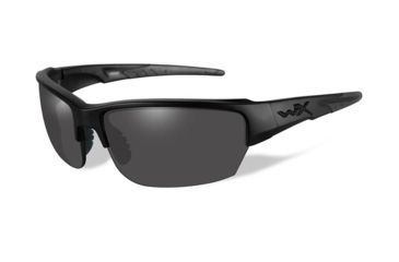 Image of Wiley X WX Saint Sunglasses, Smoke Grey Lens, Matte Black Frame, CHSAI08