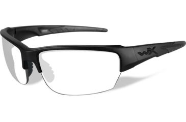 Image of Wiley X WX Saint Sunglasses, 2 Lens Package, 1 Matte Black Frame w/Smoke Grey, Clear Lens, CHSAI07