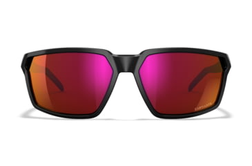 Image of Wiley X WX Sierra Sunglasses, Gloss Black Frame, Sierra Captivate Red Mirror Lens, AC6SRA06