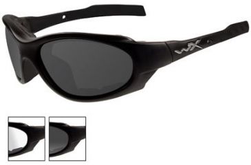 Image of Wiley X XL-1 Sunglasses, Smoke Grey+Clear Lenses, Matte Black Frame 291