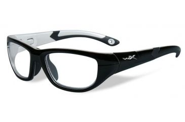 Image of Wiley X Victory Bifocal Prescription Sunglasses, Gloss Black/Aluminum Pearl Frame, YFVIC03BI