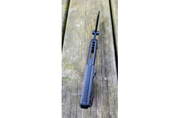 Image of Willumsen Copenhagen Zero7 Midnight Folding Knife, 4.75in Closed, 3.5in Black Stonewash 440C Stainless Tanto Blade, Black Sculpted Polymer Handle, Z723TMD