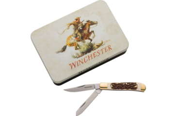 Image of Winchester Knife 6.25'' Oal Stag Trapper W/knife Tin