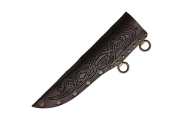 Image of Windlass Viking Huntsmans Hadseax Knife, 4.25 satin finish stainless blade, Brown wood and sculpted bone handle, 404538