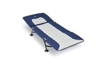 Image of Woods Portable Quick Set-up Folding Adjustable 2-in-1 Camping Lounger/Cot, Navy, CTI0765535N