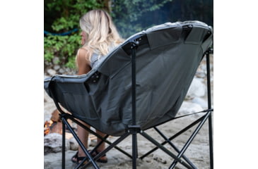 Image of Woods Strathcona Fully Padded Folding Camping Bucket Chair, Gray, CTI0766048G