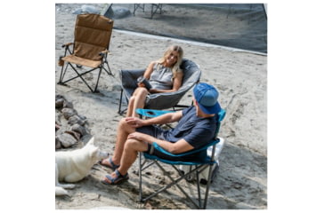 Image of Woods Strathcona Fully Padded Folding Camping Bucket Chair, Gray, CTI0766048G