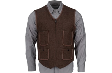Image of Woolrich Utility 12 Full Zip Vest, Brown, M, 24188-B-M