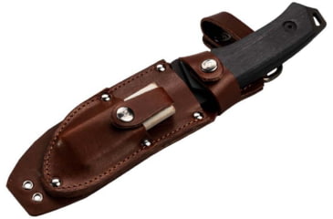 Image of WOOX Rock 62 Fixed Blade Knife, 4.25 in, Drop Point, Mil-Spec Black, Sleipner Steel Blade, Plain American Walnut Handle, Phantom Black, BU.KNF001.09