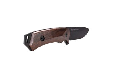 Image of WOOX Rock 62 Fixed Blade Knife, 4.25 in, Drop Point, Mil-Spec Black, Sleipner Steel Blade, Plain American Walnut Handle, BU.KNF001.01