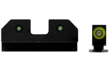 Image of XS Sight Systems R3D Night Sights, Tritium, Green, Glock 20/ 21/ 29/ 30/ 30S/ 37/ 41, Black, GL-R013P-6G