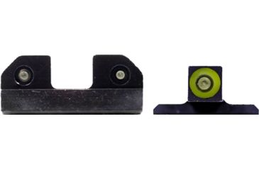 Image of XS Sight Systems R3D Night Sights, Tritium, Green, Smith &amp; Wesson M&amp;P Shield/ M&amp;P M2.0 Shield, Black, SW-R033S-6G
