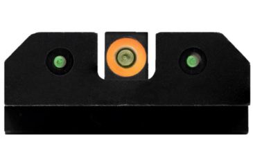 Image of XS Sight Systems R3D Night Sights, Tritium, Orange, Smith &amp; Wesson M&amp;P Shield/ M&amp;P M2.0 Shield, Black, SW-R033S-6N