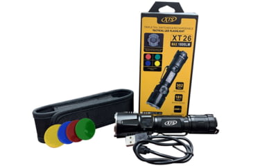 Image of XTS Tactical Flashlight 1800 Lumens, Black, XT-26