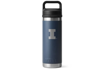 Image of Yeti Rambler 18 oz Water Bottle with Chug Cap - NCAA Illinois, Navy, 28100006795
