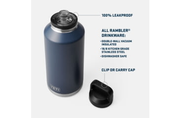Image of Yeti Rambler 64 oz Water Bottle w/Color-Matched Chug Cap